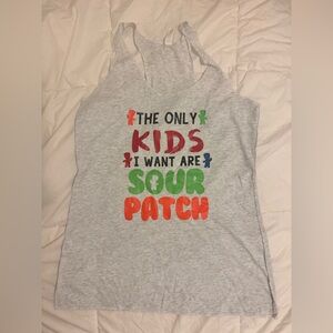 Next Level Apparel Light Gray Tank with Sour Patch Print